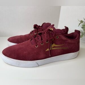 Lakai Bristol MS4190249A00 Mens Burgundy Suede Skate Inspired Sneakers Shoes 9.5
